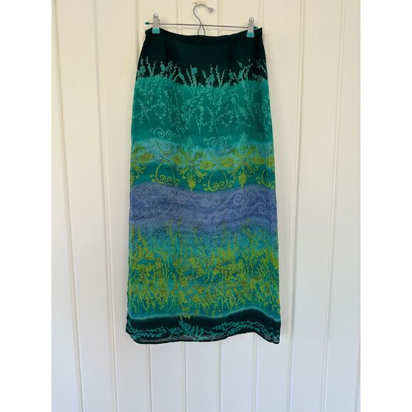 Vtg Y2k Tailor B. Moss Maxi Skirt Sz 10 Princess Diaries California Beach Party - Picture 1 of 7